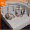 BF CLUB 925 Sterling Silver Earrings For Women Trendy Retro Strip Earring Prevent Allergy Party Accessories Christmas Gift