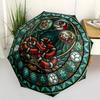 Snake Life Cycle pattern umbrella, portable and foldable design, 8 ribs, a casual accessory for Halloween, Christmas, and birthday gifts.
