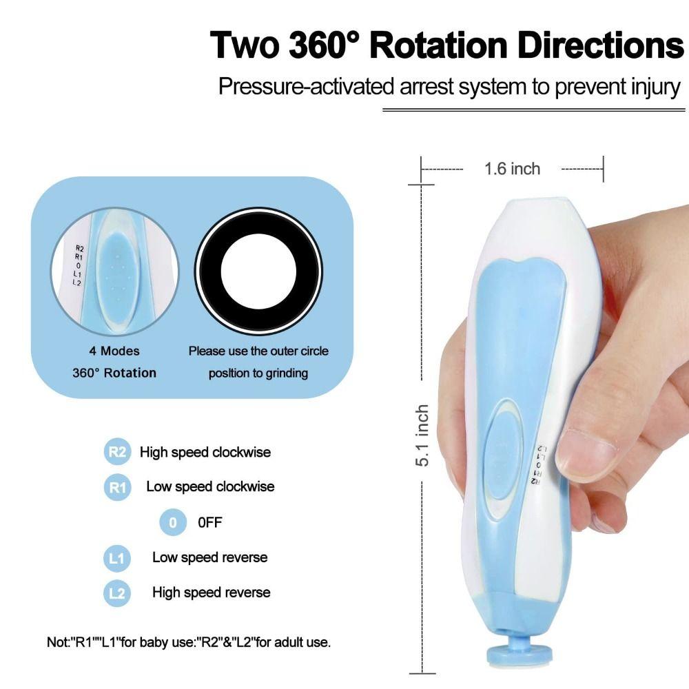 Anti-clamping Electric Baby Nail Trimmer Multifunction Baby Nail Care Equipment  Kids