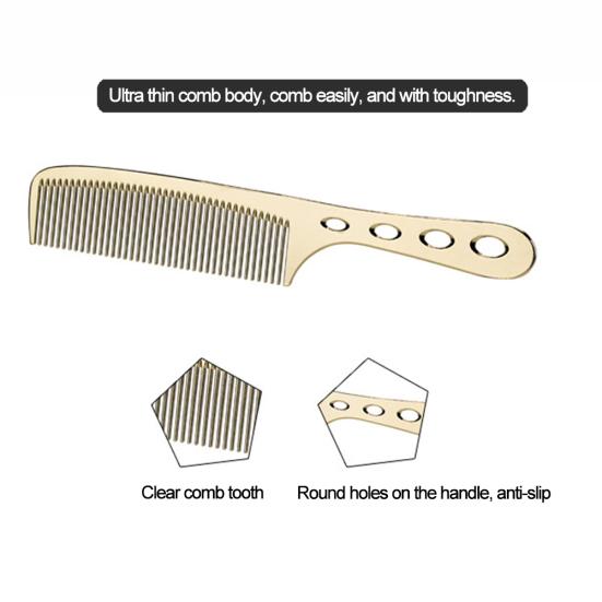 Pettine Acciaio Professionale Ultra Sottile per Parrucchiere Strumento per Styling Capelli Parrucchiere