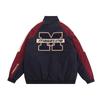 Unisex Oversized Puffer Jacket With Embroidered Letter Patchwork Warm Winter Streetwear Coat Men Women