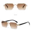 Men's sunglasses, new fashionable sunscreen sunglasses, personalized frameless trimmed sunglasses