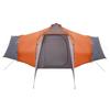 Tipi Tent with Roof Grey and Orange 492 x 492 x 275 cm Taffeta