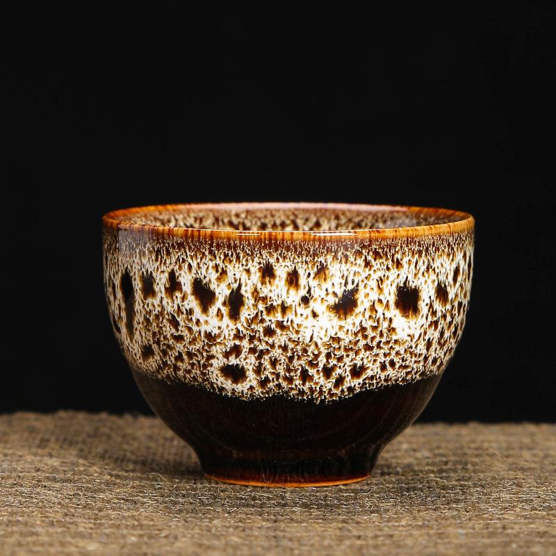Kiln Change Tea Cup Ceramic Cups and Lanterns Kung Fu Small Tea Cups Master Cup Single Cup Jianjian Tea Set Tea Bowl Tea Cups Bucket Hats Cups