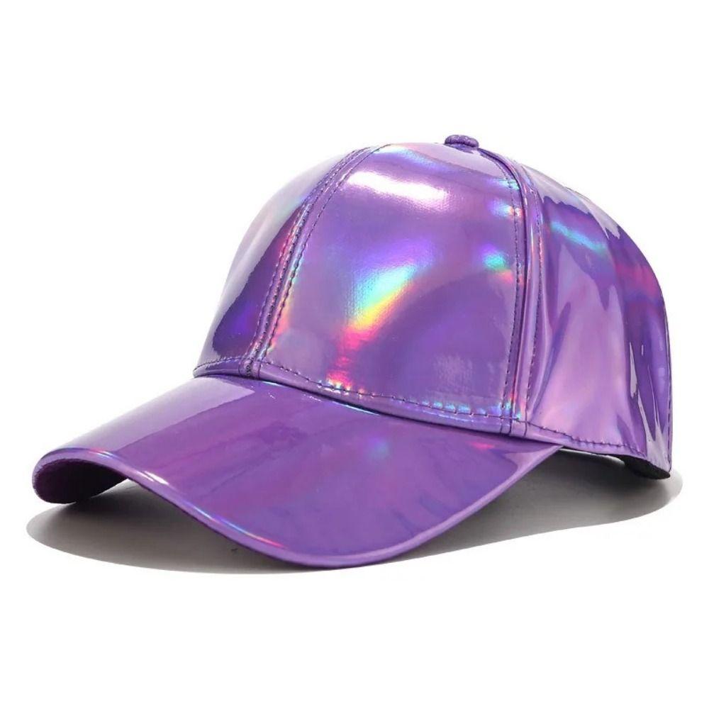 Adjustable Snapback Faux Leather Baseball Cap PU Sparkly Party Hat Party Occasions