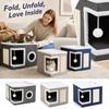 Indoor Foldable Resting Hut, Soft Enclosed Resting Space, Lightweight Design for Quick Storage, Plush Shelter for Small Furry Companions