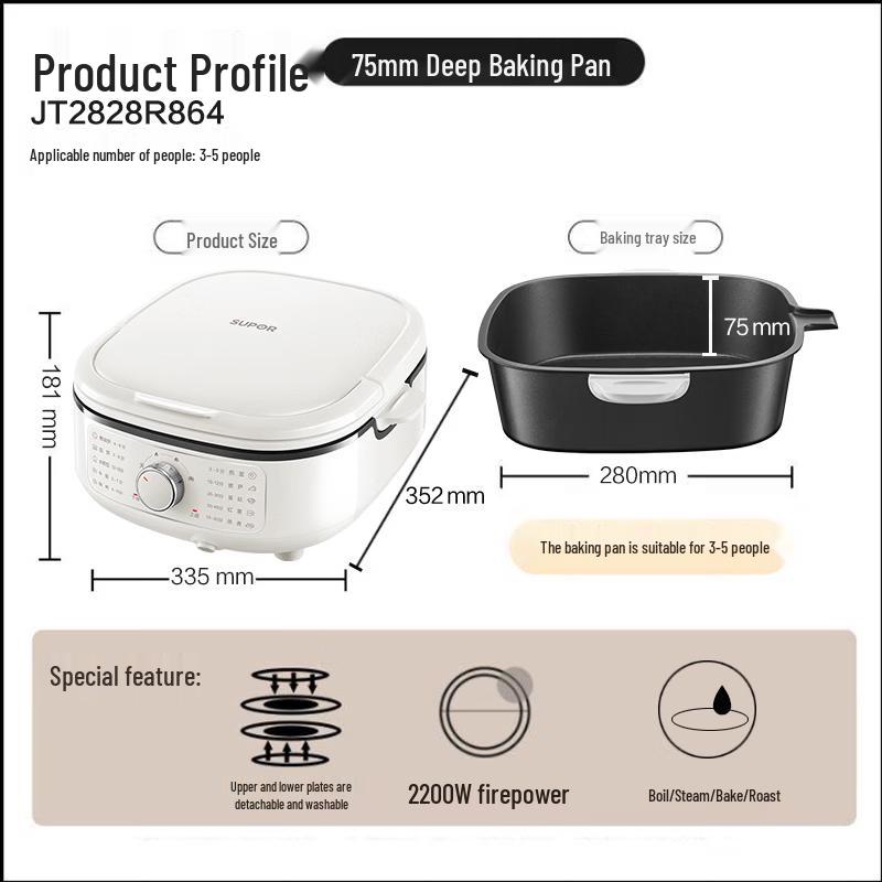 Supor Multi-functional Electric Griddle and Breakfast Machine