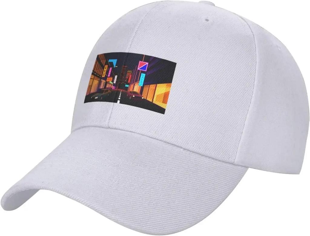 Japanese City Night Street Scenery Baseball Cap Women Men Hats Adjustable Trucker Sun Hat Dad Caps