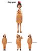 Christmas Gingerbread Cosplay Pajamas And Apron For Kids With Zipper Closure For Holiday Sleepwear