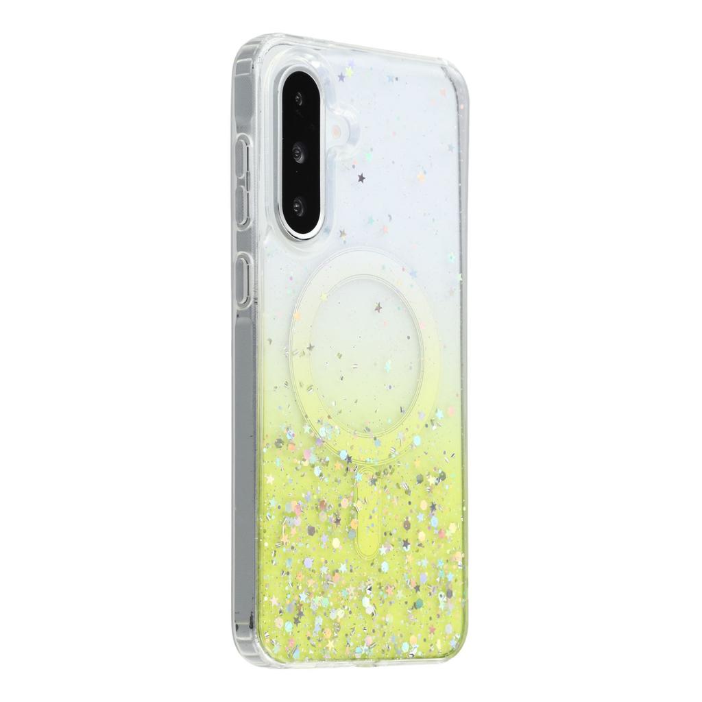 For Samsung Galaxy A56 5G Case Compatible with MagSafe Sparkle Epoxy TPU+Acrylic Phone Cover