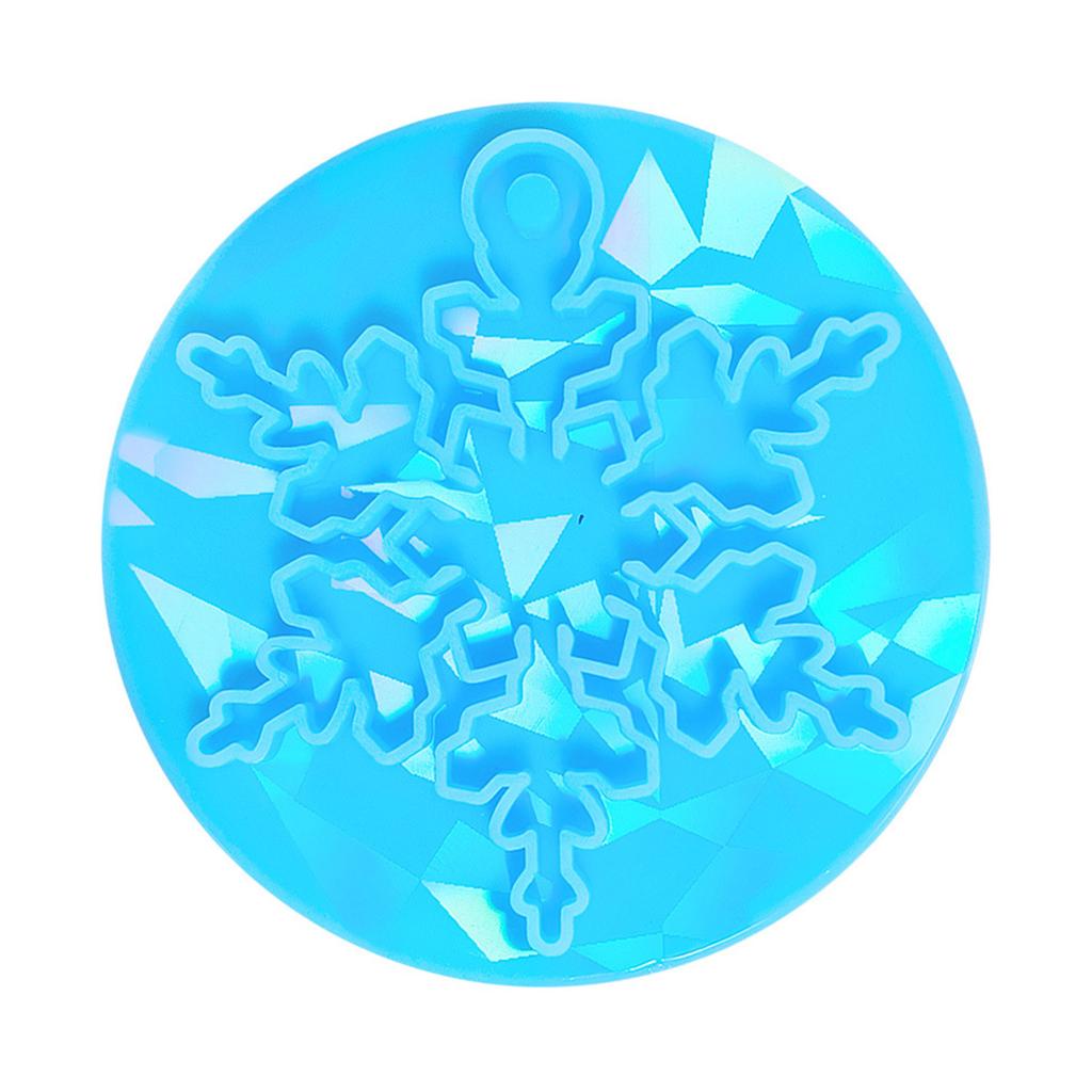 Holographic Silicone Mold Rainbow Effects Exquisite Snowflake Pendants Resin Molds Keychain Epoxy Molds Christmas Decor