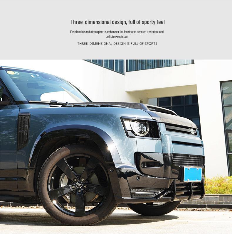 20+ Land Rover Defender 110/90 Front Splitter Upgrade Kit: Front Bumper PP with Daytime Running Lights