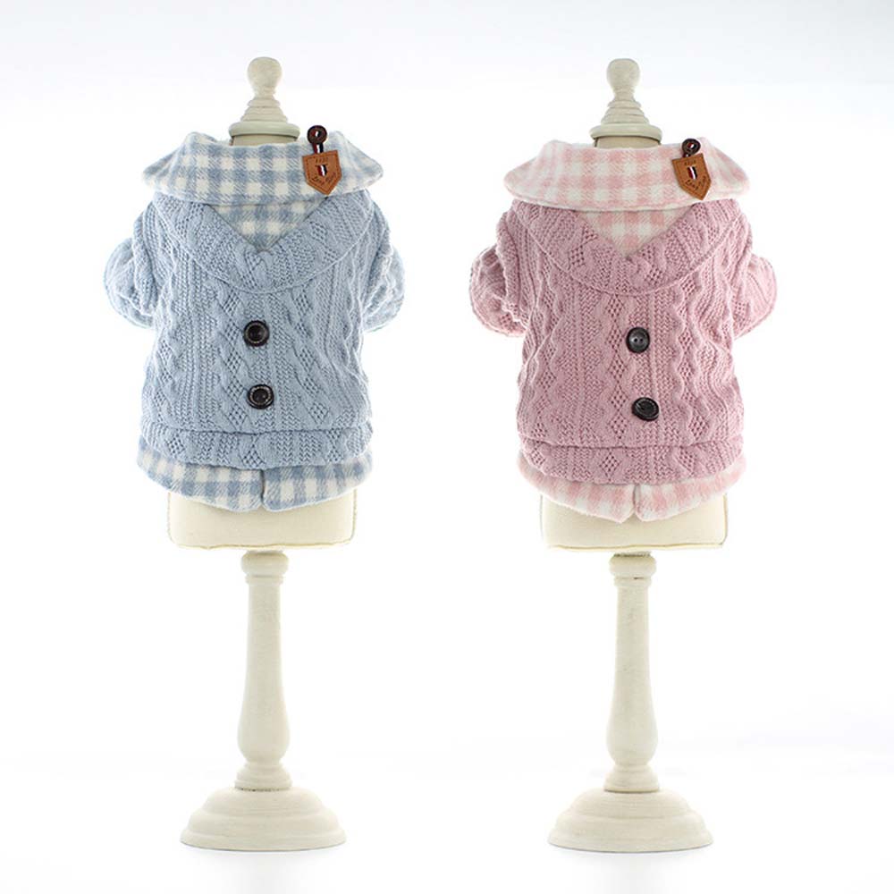 

Cat Puppy Winter Autumn Knitting Pet Coat Dog Sweater Pet Clothes Jacket XL синій