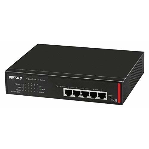 Buffalo BS-GSL2005P Corporate Giga Compatible PoE Layer2 Smart Lite Switch 5 Ports