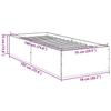 Bed Frame Black 75x190 cm Engineered Wood