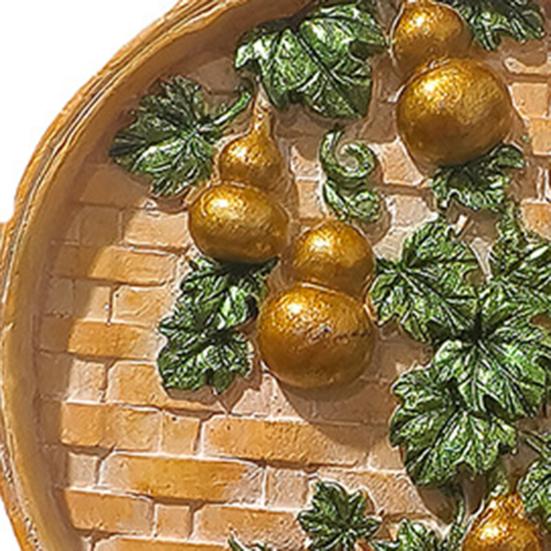 Five Gourds Refrigerator Magnet Bring Good Luck Wealth 3D Gourd Vine Round Refrigerator Magnet Home Office Kitchen Decoration