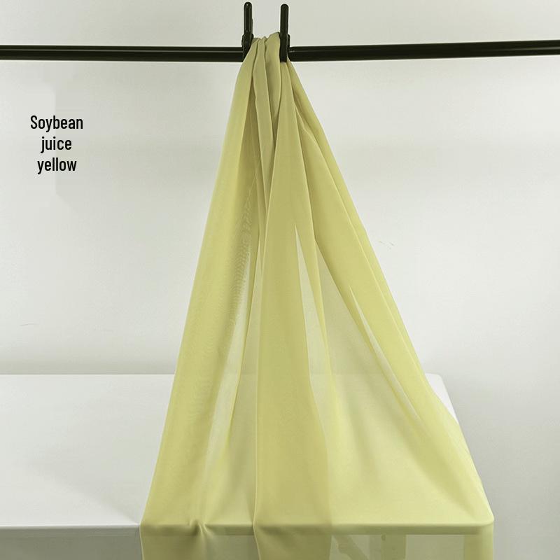 Yellow Chiffon Hanfu Fabric: Semi-Transparent Chinese Style Cloth for Innovative Decor