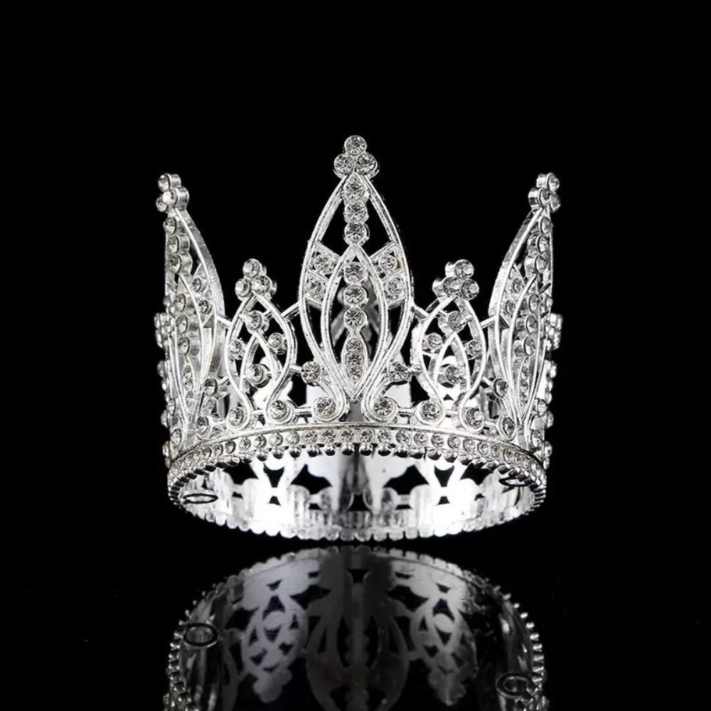 Shiny Queen Tiara Crown Vintage Princess Rhinestone Tiara  Birthday Head Jewelry