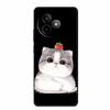 Phone Case For Xiaomi Redmi K80 Ultra Case Soft Black Silicone Cartoon Cat TPU Funda For Redmi K 80 Ultra Case Coque 6.83" Shell