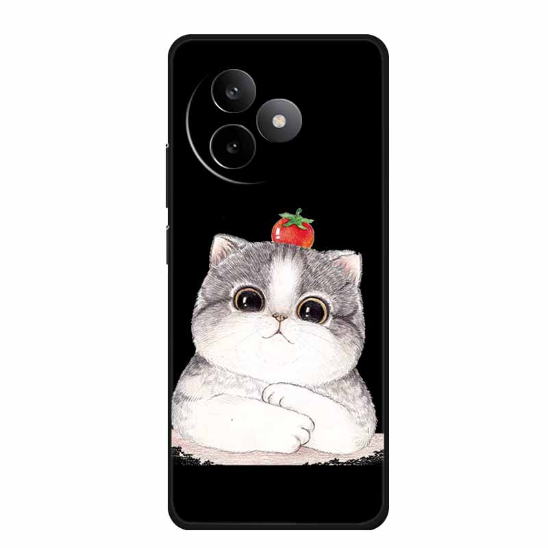 Phone Case For Xiaomi Redmi K80 Ultra Case Soft Black Silicone Cartoon Cat TPU Funda For Redmi K 80 Ultra Case Coque 6.83" Shell