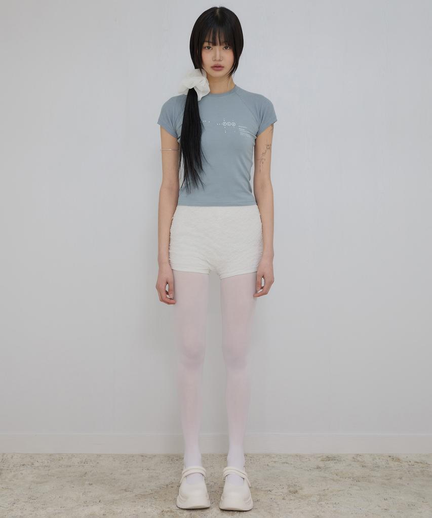 Peulleeoeob Muta Waffle Raglan T-Shirt (Fl-154_Sky)