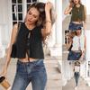 Women's Sweater Vest Casual Women's Clothing Sexy Straps Bow Fashion Short Top Solid Color Wool Lace-up Vest