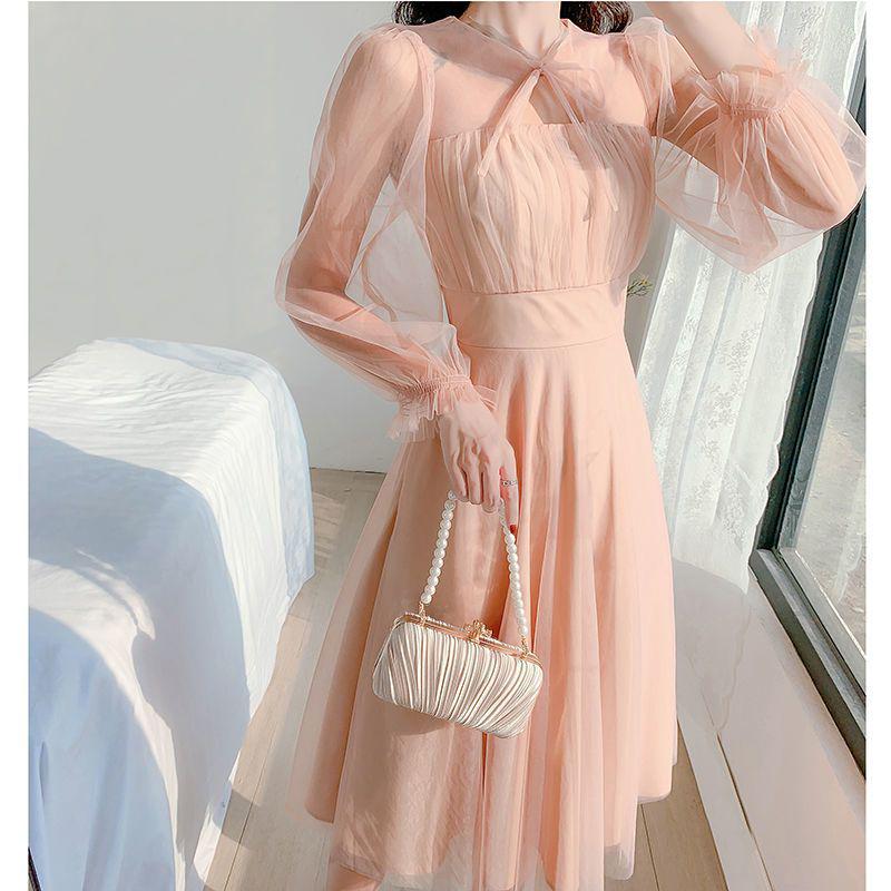 2026 Summer French Fairy Mesh Dress - Gentle Formal Style