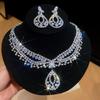 Set di Orecchini e Collana con Diamanti a Goccia: Lussuosa Collana Girocollo con Pendente Gioiello per Donna
