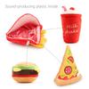 Pommes Burger Form Kleiner Hundespielzeug Pizza Welpe Geräusch Haustier Spielzeug Hunde Kauen Quietsch Spielzeug 1