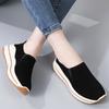 Women's Platform Loafers Moccasins Casual Slip on Thick Sole Height Increase Shake Shoes for Mother Plus Size