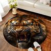 1Pc Tiger theme Circular Print Rug - home decoration Carpet For Living Room Bedroom Flooring Computer Chair Area Rug