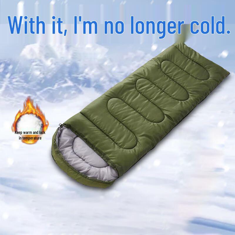 Outdoor Envelope Hooded Camping Sleeping Bag