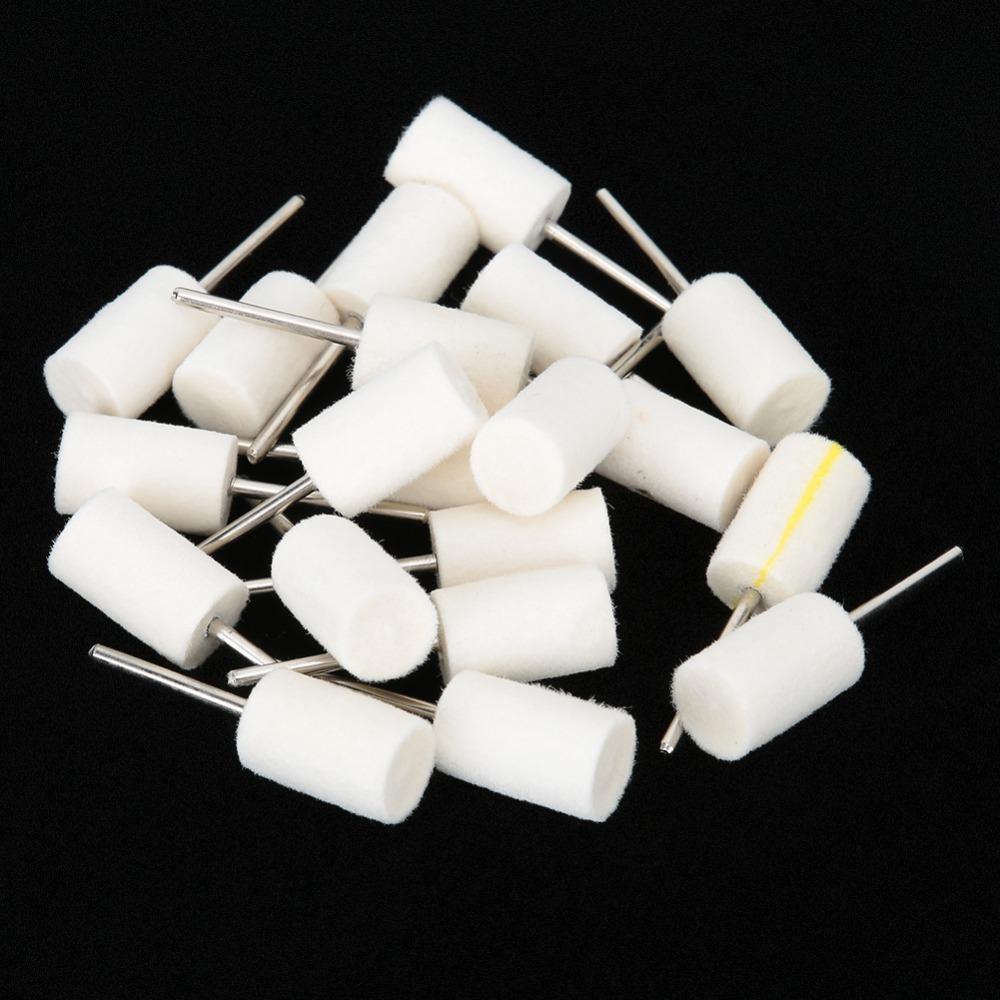 20pcs Professional 2.35mm Shank Wool Polishing Wheel Cylinder Shape Buffing Wheel Jewelry Polishing Jewelry Making