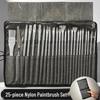 24-Piece Nylon Bristle Watercolor Brush Set with Canvas Roll for Gouache and Acrylic Painting