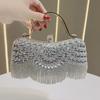 Tissu Polyester Sparkling Clutch Bag With Chain For Evening Weddings And Formal Events