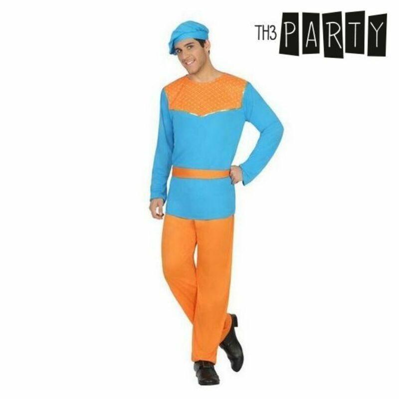 Th3 Party-Disfraz para Adultos Th3 Party Azul Navidad (4 Piezas) M/L