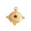 Wholesale 5pcs/lot Stainless Steel Gold Color Evil Eye Charms Handmade Craft DIY Necklaces Earrings Jewelry Making Accessories