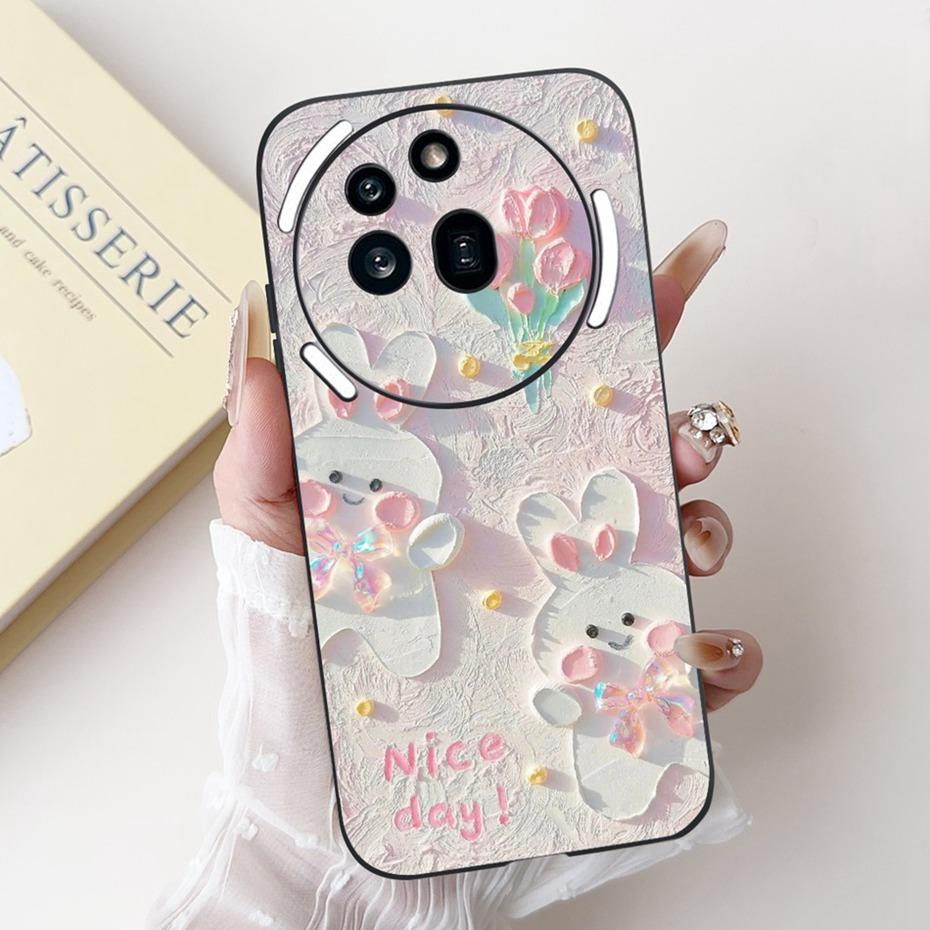 Fashion Design Phone Case For Nothing Phone (3a) Pro Phone3a Black Silicone Soft Cover For NothingPhone 3a 3 a Pro Cases Bumper