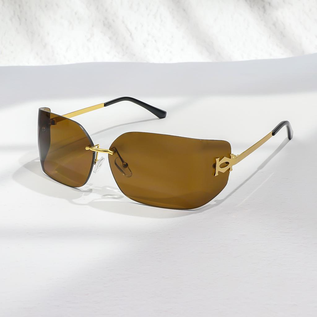Rimless Sunglasses For Women Men Fashion Women's Sunglasses UV400 Protection For Shopping Travel Driving Fishing
