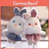 Adorable Small Bunny Plush Toy Cute Rabbit Doll Bag Charm Keychain Accessory Soft Fluffy
