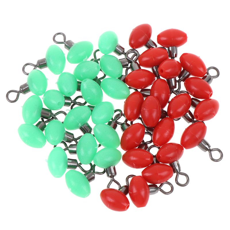 20Pcs/Bag Cross-Line Swivels & Bead T Shape Pulley Slide Rig Connector Fishing