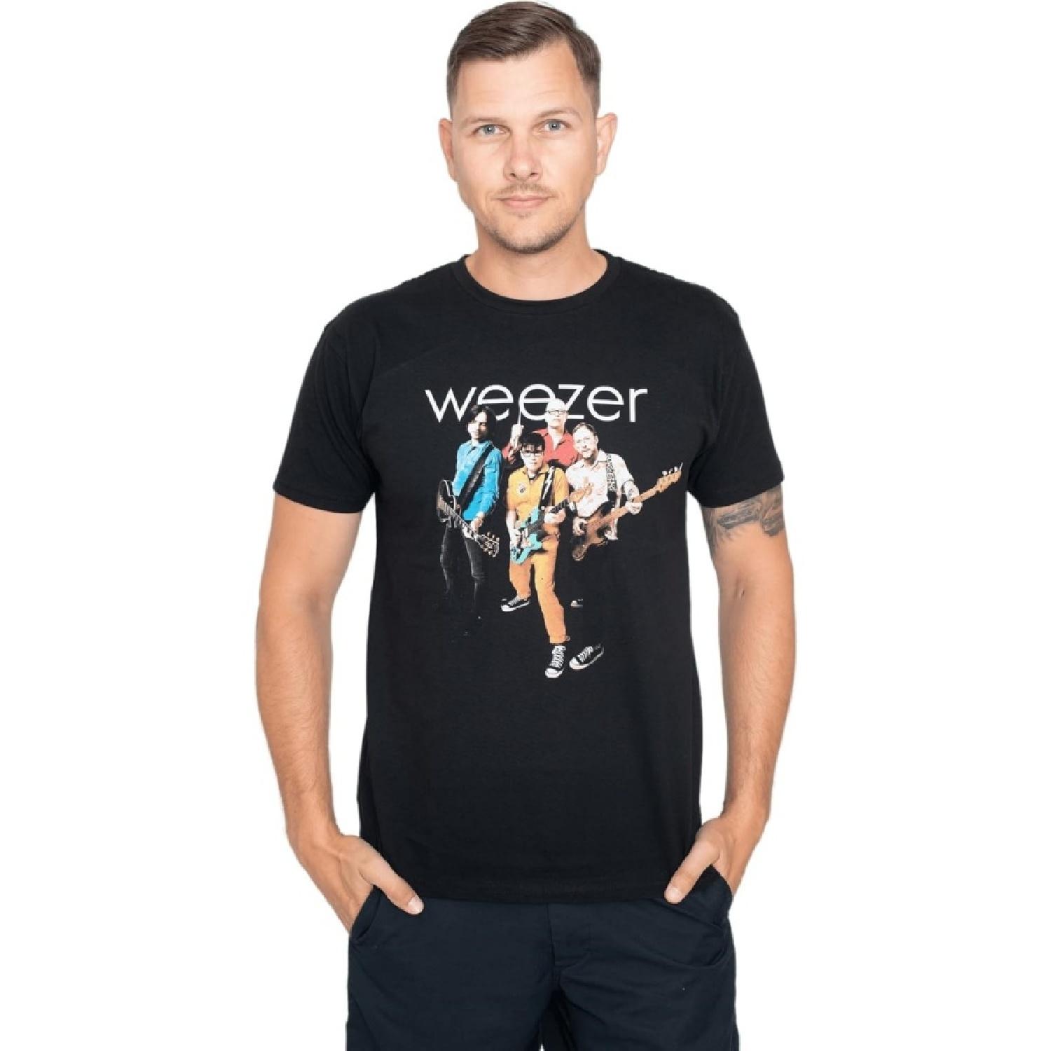 Футболка Weezer Фото группы Новая Официальная Мужская Черная S