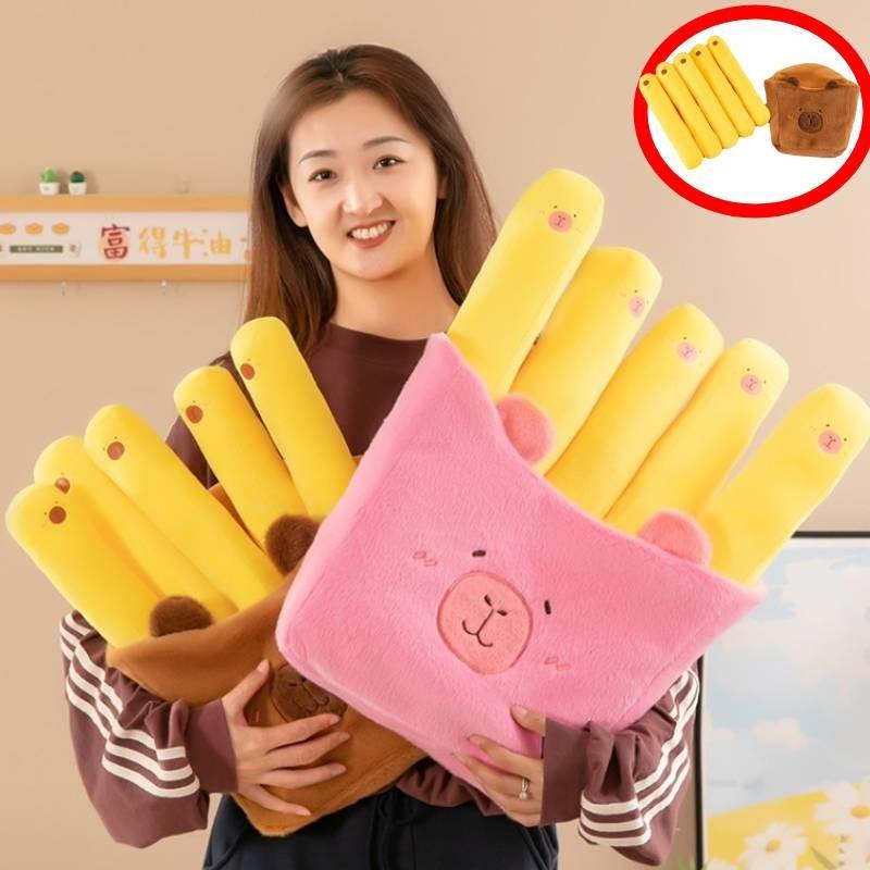 Fries Capybara French Plush Toys Cartoon Snacks Animals Fill Doll Xmas Gift