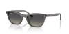 dark lens width 0RB4474D Ray-Ban sunglasses, unisex, frame/transparent grey, lens/gray gradient, 54mm,