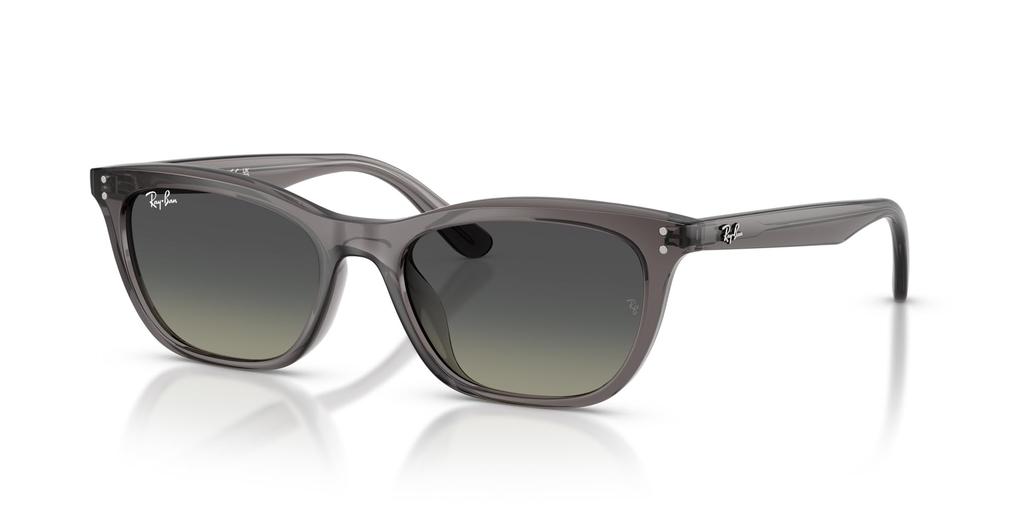 dark lens width 0RB4474D Ray-Ban sunglasses, unisex, frame/transparent grey, lens/gray gradient, 54mm,