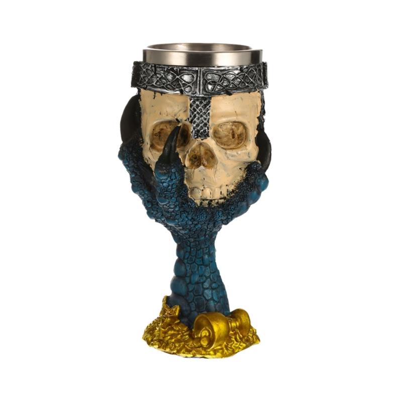 

Cool Stainless Steel Insulated Skull Cup With Resin Decoration Party Drinkware Perfect For Parties And Gift 1