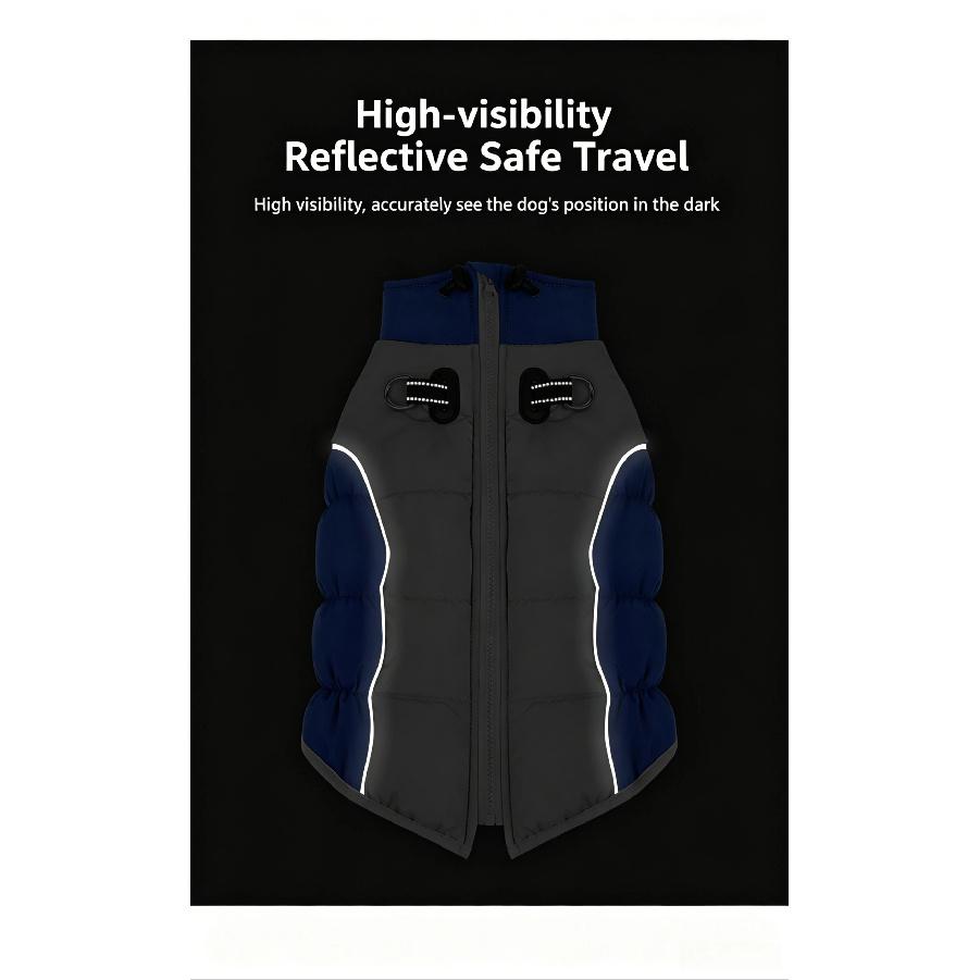 Windproof and Warm Dog Coat Comfortable and Soft Dog Jacket Cold and Wind-resistant Down-like Cotton-padded Dog Apparel