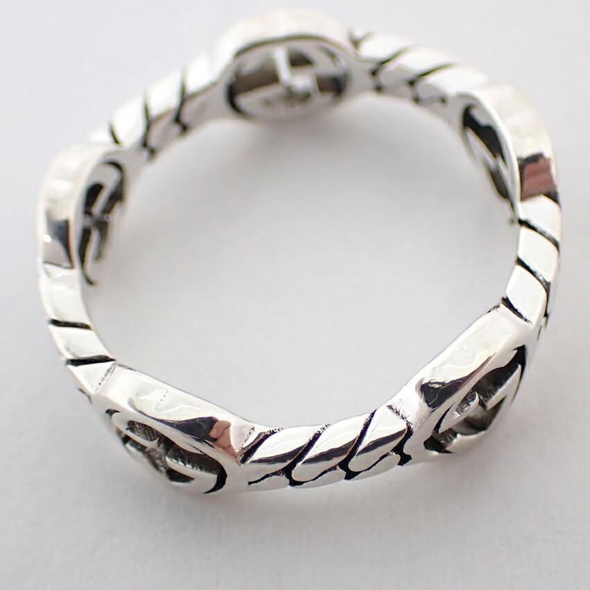 [Pre-owned] GUCCI 925 Interlocking G Ring / Size 13 / j51-9