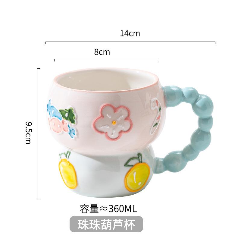 Creative Ceramic Color Coffee Cup Household Kitchen Milk Coffee Tea Fruit Juice Oat Water Cup Accessory Drinkware Gift 2025 New