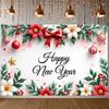 New Year Event Banner Gold Star Accent Holiday Party Banner Happy New Year Banner Pink Background For New Year Party Holiday